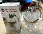 Glass Honey & Syrup Dispenser Norpro New Open Box. Fixed Price $22.00.