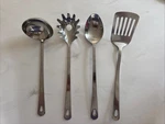 Ikea 4-PIECE Stainless Steel Utensil Set Approx 13 Inches. Fixed Price $14.95.