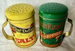 Set Of Norpro Salt & Pepper Shakers In Green And Yellow. Fixed Price $11.00.