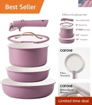 5PCS Pots Pans Set, Nonstick Cookware Detachable Handle,kitchen Essen.... Fixed Price $142.74.