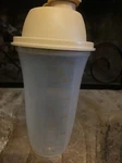 Vintage Tupperware 844-3 Quick Gravy Drink Mixer Blender Shaker Tan Pcs. Fixed Price $9.00.