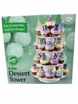 Wilton 4-TIER Tower Stacked Stand Cupcake Display Cakes Desserts Fruits. Fixed Price $25.00.