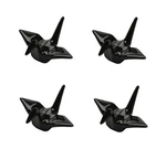 Japanbargain Set Of Black Porcelain Chopstick Rest Origami Crane Shape 4814. Fixed Price $11.50.