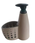 Casabella Sink Sides White Gray Kitchen Soap Dispenser And Sponge Holder #50096. Fixed Price $8.99.
