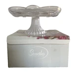 Studio Royal Shell Collection Footed Plate Fine Crystal Cake Platter/japan. Fixed Price $23.76.