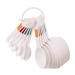 Lifetime Brands Farberware Plastic White Measuring Spoon Cup Set. Fixed Price $12.10.