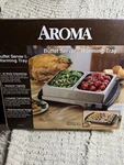 Aroma Buffet Server & Warming Tray Dual Compartment Stainless Steel. Fixed Price $50.00.