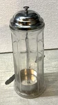 Vintage Retro Gemco Glass Straw/comb Holder Container Dispenser Jar 11" Tall. Fixed Price $25.00.