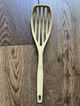 Vintage Foley Whisk Nylon Slotted Ivory Spoon Blender Whip Strainer 11 Almond. Fixed Price $9.00.