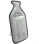Metal Conversion Chart Sign - Easel Stand Wall Hanging Milk Bottle 12" (grey). Fixed Price $14.99.