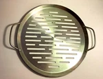 Pampered Chef Bbq Grill Pizza Pan 12" Round Stainless Steel Metal Handles 2716. Fixed Price $21.60.