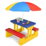 Honeyjoy Kids Picnic Table Set W/removable Umbrella Indoor Outdoor Garden Patio. Fixed Price $85.99.