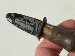 C.s. Osborne Vintage Antique Clam Shucker, Dark Wood, Brass Fitting, Patina. Fixed Price $22.00.