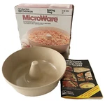 Vtg Anchor Hocking Microware Baking Ring 2 Qt. Pm 459-T1 Recipe Book New. Fixed Price $13.48.