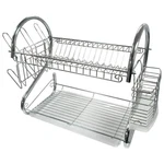 Better Chef 22" 2-LEVEL Chrome-plated S-shaped Dish Rack With Draining Tray. Fixed Price $52.99.