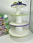 Read.. Wilton 4 Tier White Dessert Tower Cupcake Fruit Food Display W/ Box. Fixed Price $22.06.