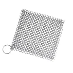 Premium Stainless Steel Chainmail Scrubber 18CM*18CM Cast Iron Cleaners. Fixed Price $12.08.
