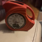 Persimmon Fiesta Clock Timer 1997 The Homer Laughlin. Fixed Price $29.00.