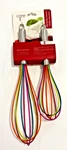 Core Kitchen Rainbow Silicone Wisk Set Of 2 With Stainless Handles. Fixed Price $10.99.