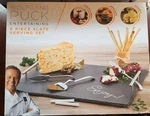 New Box! Wolfgang Puck Entertaining 6 Piece Slate Serving Set, 3 Cheese Tools. Fixed Price $25.00.