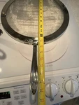 All Clad Stainless Steel Splatter Guard 13 Inch Diameter. Fry Pan Not Included.. Fixed Price $49.00.