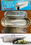 Re Inox Aeternum Pescera Stainless Steel Fish Poacher/steamer With Cover & Grid. Fixed Price $39.00.