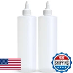 Brightfrom 16OZ Squeeze Bottles W/ Twist Top, Leak Proof Ketchup, Sauces, 2-PK. Fixed Price $12.22.
