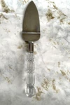 Pie Cake Wedding Server Clear Lucite Handle Stainless Steel Serrated 11". Fixed Price $12.99.