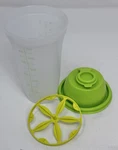 Tupperware Bottle Quick Shaker Blender Green 16 Oz Salad Dressing Mixer 844-25. Fixed Price $15.96.