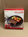 Handy Gourmet Smokeless Stove Top Grill Healthy Low Fat Cooking Indoors. Fixed Price $17.99.