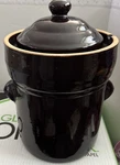 Boleslawiec Fermentation Crock Pot With Lid 5 Liter Weights Included. Fixed Price $60.00.