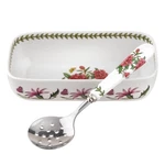 Portmeirion, Botanic Garden, Cranberry Dish With Slotted Spoon, New In Box. Fixed Price $45.00.
