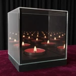 Infinity Mirror Tea Light Candle Holder 1 Slot With Electric Flameless Compat.... Fixed Price $37.86.