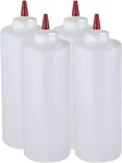 Pinnacle Mercantile Plastic Condiment Squeeze Bottles With Red Tip Cap 32-OUNCE. Fixed Price $25.32.