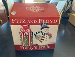 Fitz & Floyd Snowman And Present Salt Pepper Shaker Set Frosty's Frolic 2010. Fixed Price $12.95.