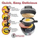Hamilton Beach 25475A Breakfast Sandwich Maker / Toaster Silver New In Open Box. Fixed Price $26.00.