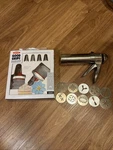 Oxo Good Grips 8 Pc Silicone Bakers Decorative Bottle Kit & Kaiser Cookie Press. Fixed Price $48.00.