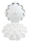 Kb Kitchen Basics 10.5" Egg Carrier With Lid, 4" X W, White. Fixed Price $26.78.