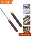 Heavy Duty Ice Pick With Safety Cover - Stainless Steel Wood Handle Chipp.... Fixed Price $10.99.