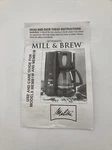 Vintage Melitta Automatic Mill & Brew 10 Cup Coffee Maker Manual MEMB1. Fixed Price $19.99.