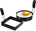 4'' Round & Square Egg Rings Set, Stainless Steel Nonstick Cooking Mold - 4PCS. Fixed Price $20.99.