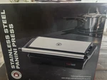 Chef's Counter Stainless Steel Panini Press Non-stick Smooth Plates Single Top. Fixed Price $65.00.