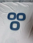 Set Of 3 - Rubbermaid Premier 10M1M2 Blue Square Replacement Lids Clear Window. Fixed Price $14.99.
