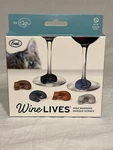 Fred Brand Wine Lives Cuddly Cats Glass Markers Set New Box Of 6. Fixed Price $12.95.