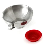 Norpro Stainless Steel Wide Mouth Funnel With Silicone 2.25IN/5.5CM, As Shown. Fixed Price $28.17.