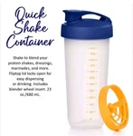 Tupperware Quick 23OZ Blue Protein Shaker Bottle /mixing Orange Insert New. Fixed Price $24.50.