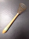 As-is Wooden Handle Vintage Whisk Egg Beater Wire Kitchen Utensil. Fixed Price $9.45.