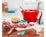 Pioneer Woman Cheerful Rose Batter Bowl 14PC Measuring Cups Spoons Spatula Whisk. Fixed Price $45.95.