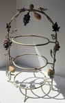 Vtg Mikasa Wrought Iron 3-TIER Plate Stand Cake Dessert Grapevine Pear High Tea. Fixed Price $59.99.