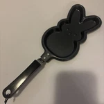Just Born Peeps Easter Bunny Rabbit Shaped Skillet For Pancakes 12.5 X 4.25 In. Fixed Price $9.99.